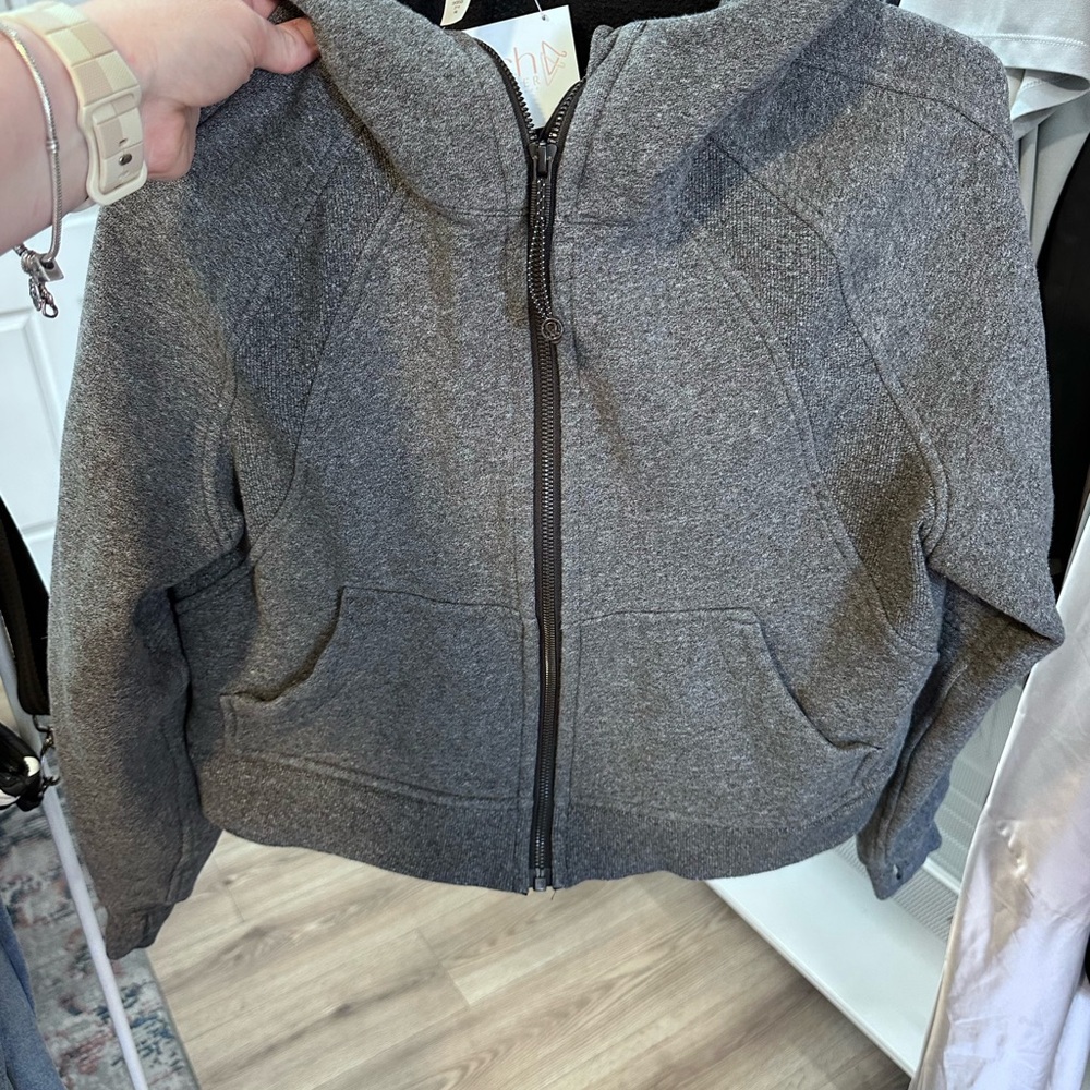 Gray Scuba Zip-Up Hoodie